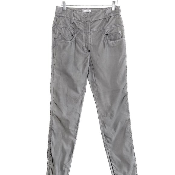 Chanel SS07 Runway Look 29 High-waisted Skinny Grey Trousers - Picture 1 of 9